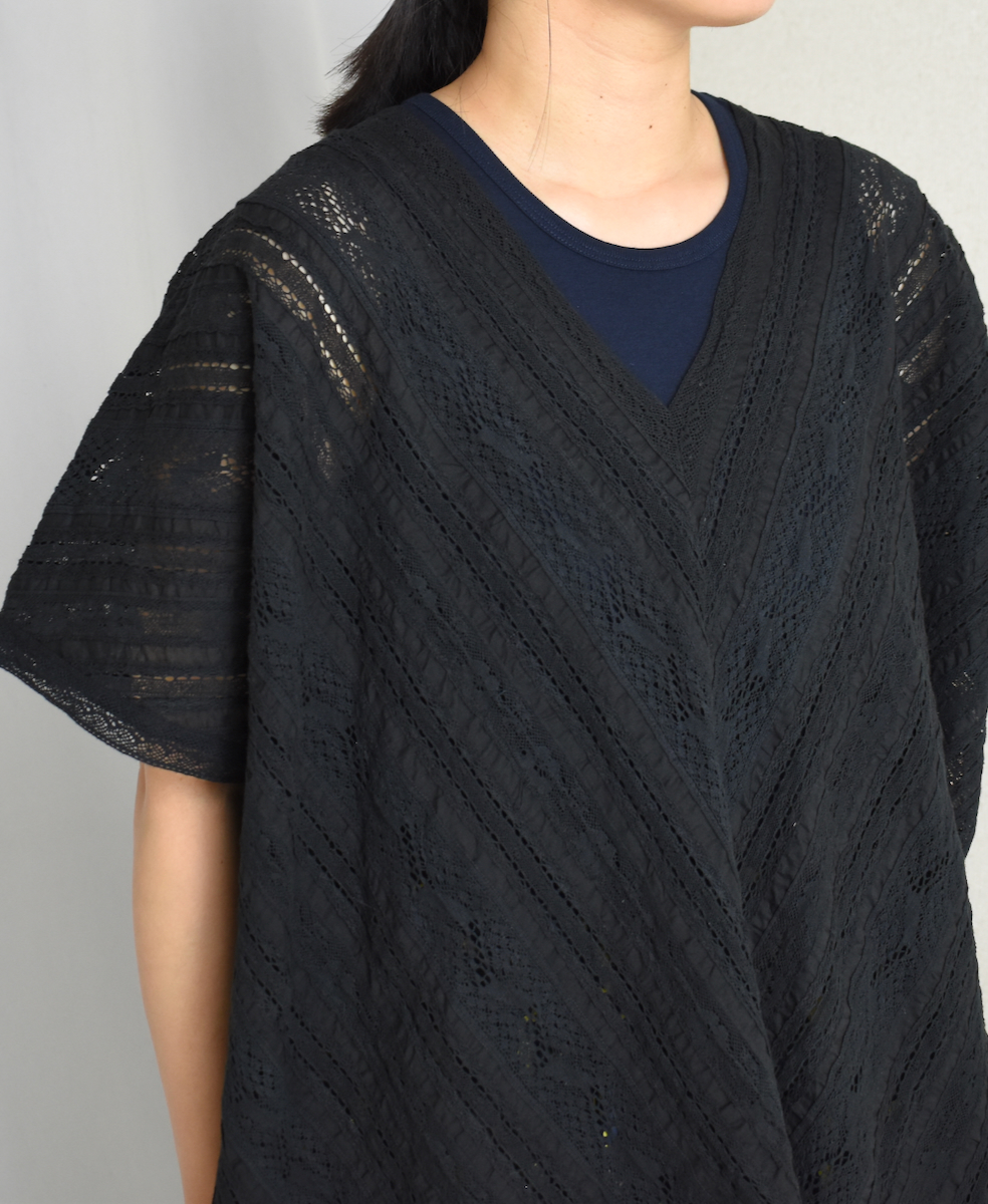 NSL23052 (ポンチョ) VOILE LACE ALL LACE PONCHO