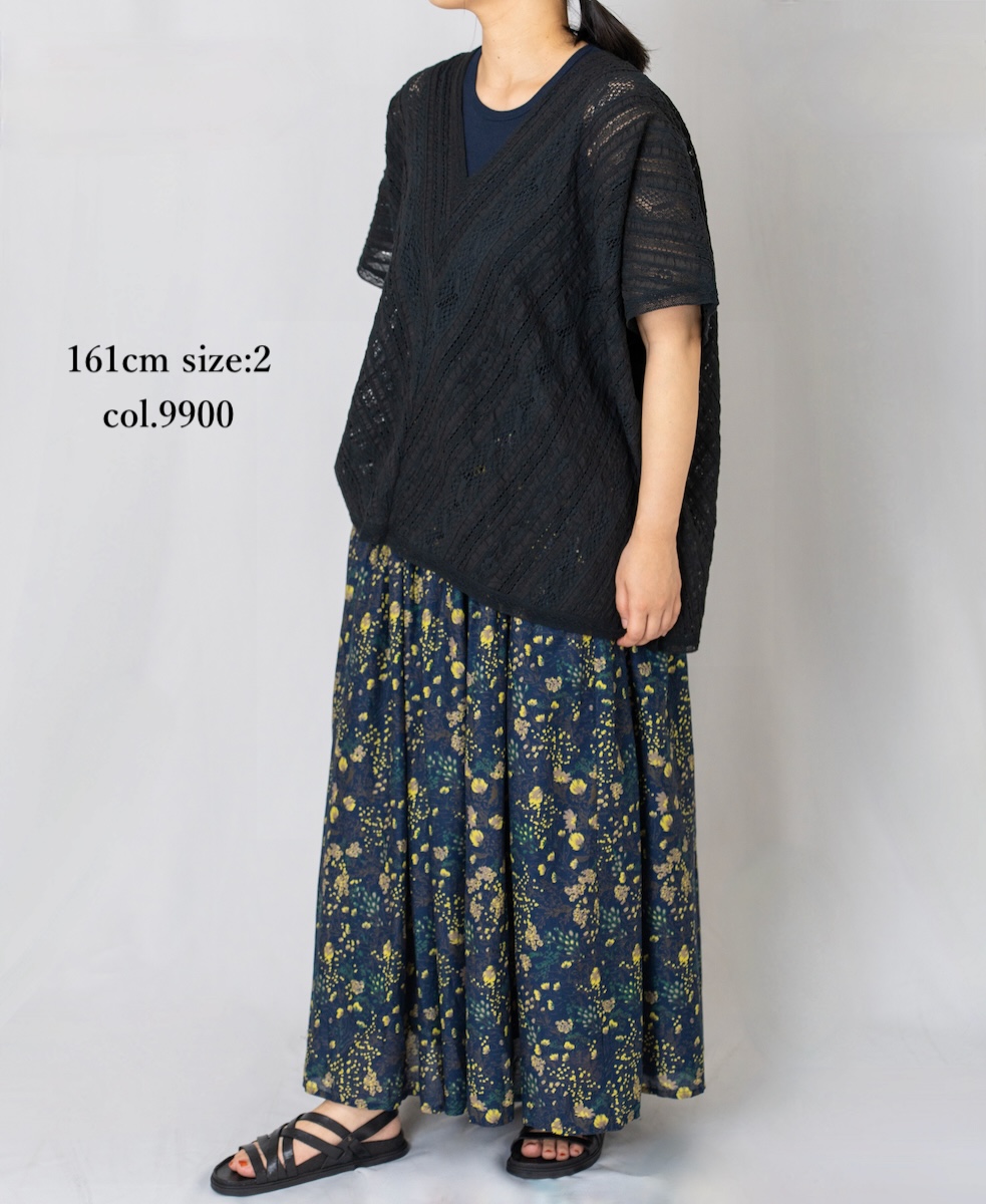 NSL23052 (ポンチョ) VOILE LACE ALL LACE PONCHO