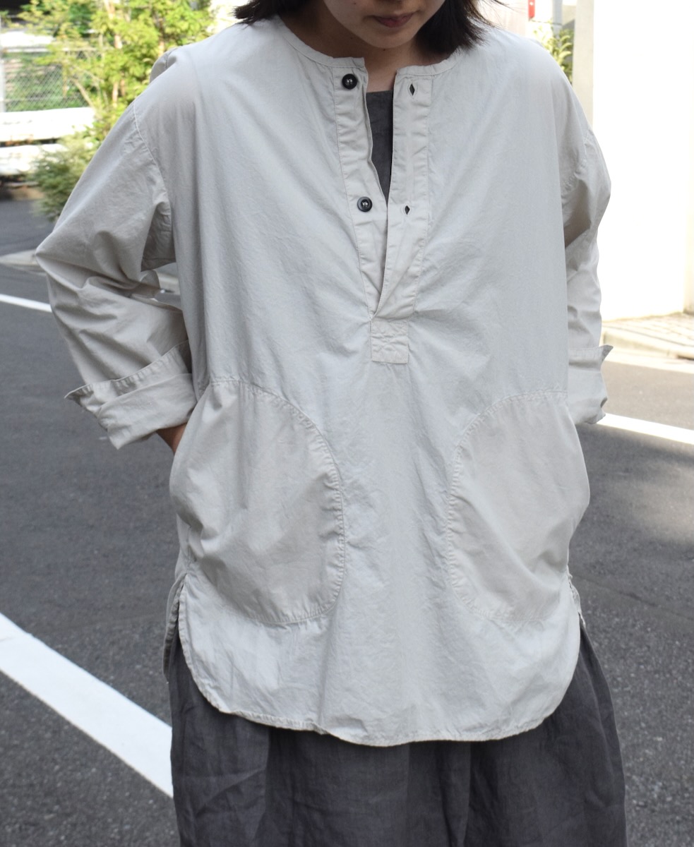 INHT2203CP (シャツ) 60'S COTTON POPLIN HENLEY NECK SHIRT