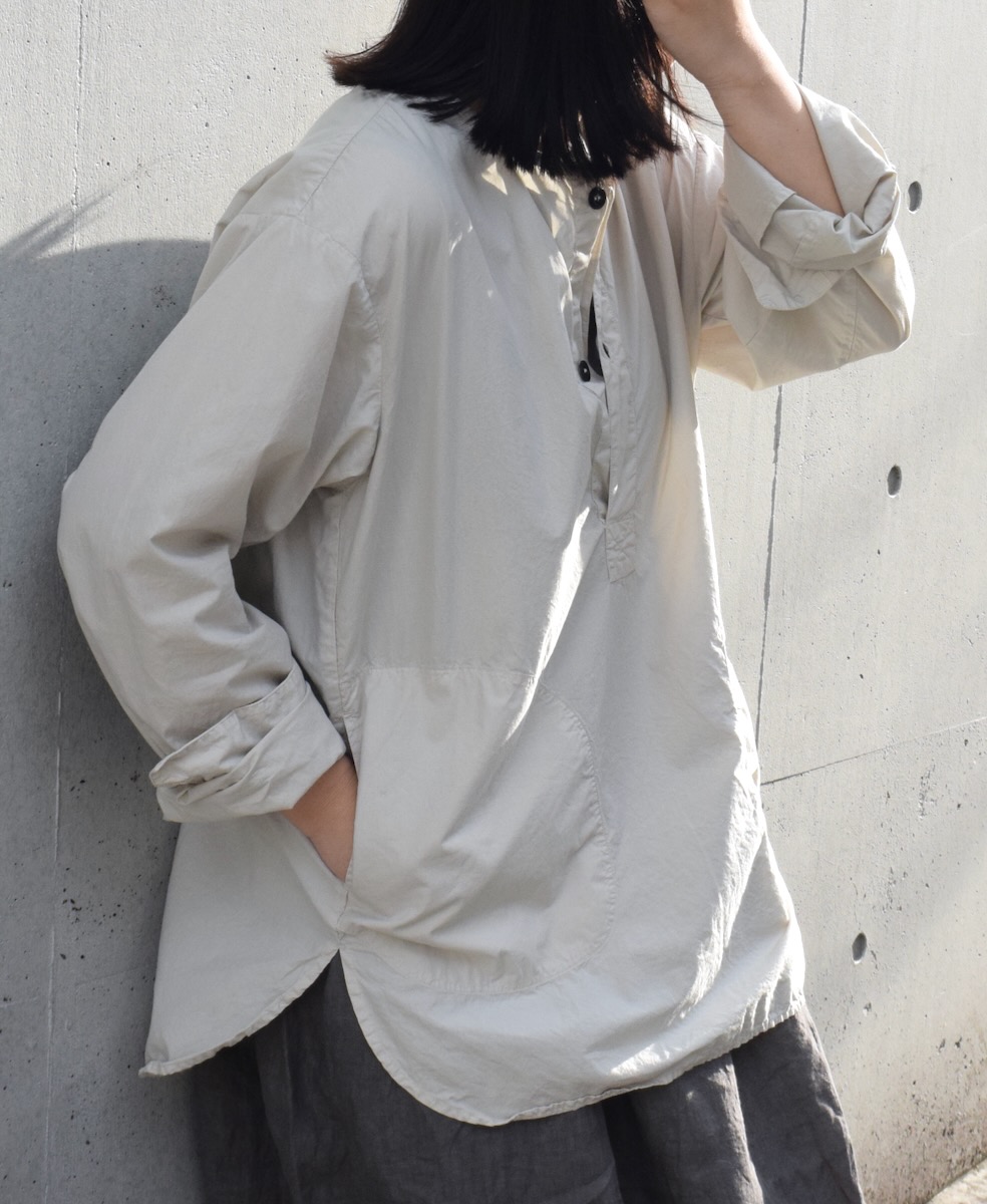 INHT2203CP (シャツ) 60'S COTTON POPLIN HENLEY NECK SHIRT