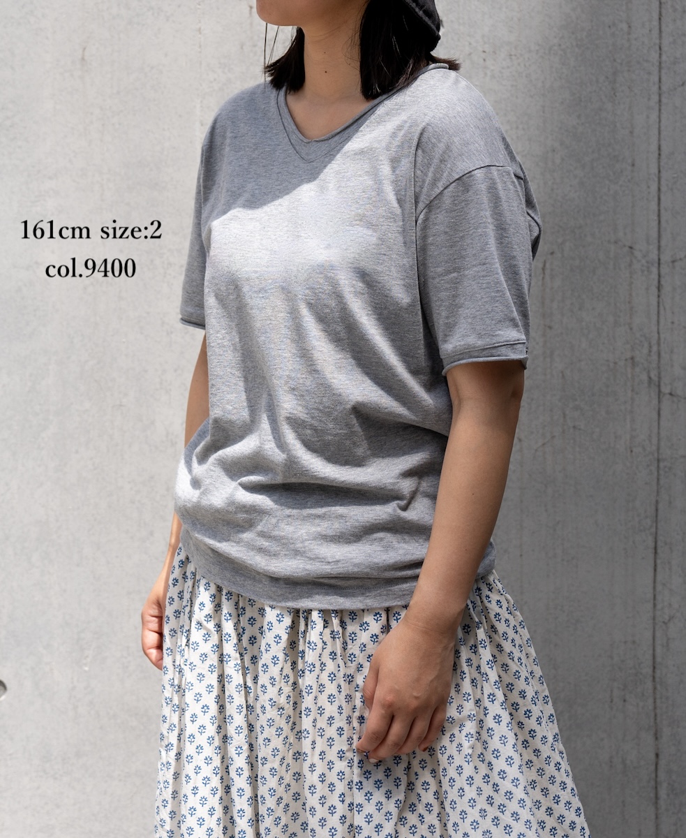 FMDSH1702 (Tシャツ) CUT OFF V-NECK T-SHIRT