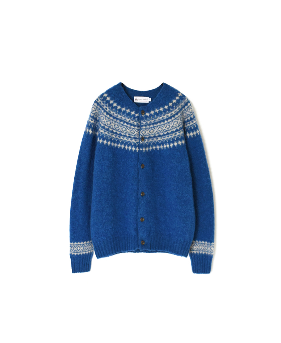 NJT1761 (ニット) SHETLAND WOOL NORDIC HEAVY BRUSH CREW NECK CARDIGAN