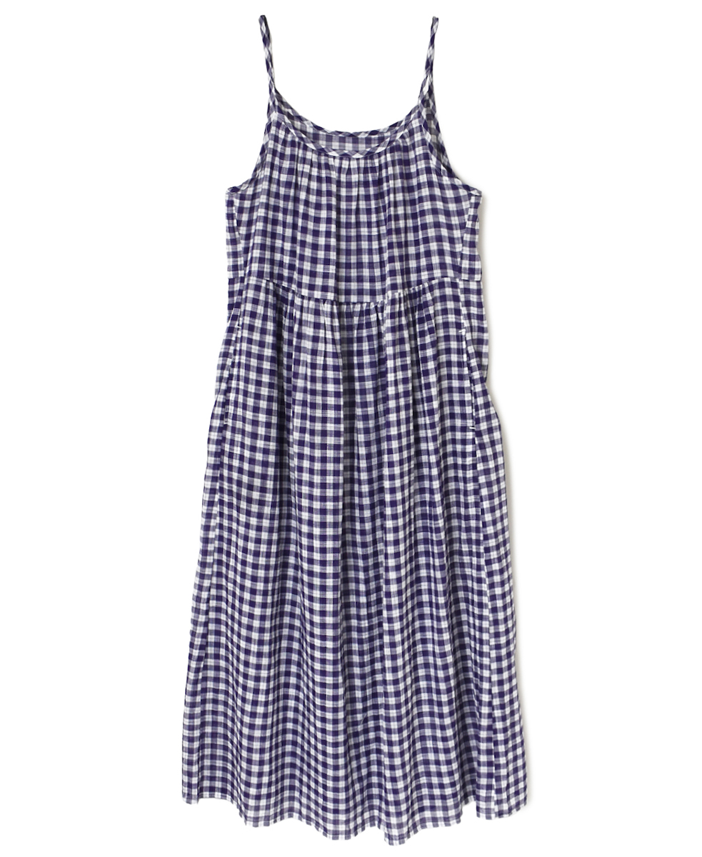 NSL24025 (ワンピース) COTTON FANCY GINGHAM CHECK 2WAY CAMISOLE DRESS