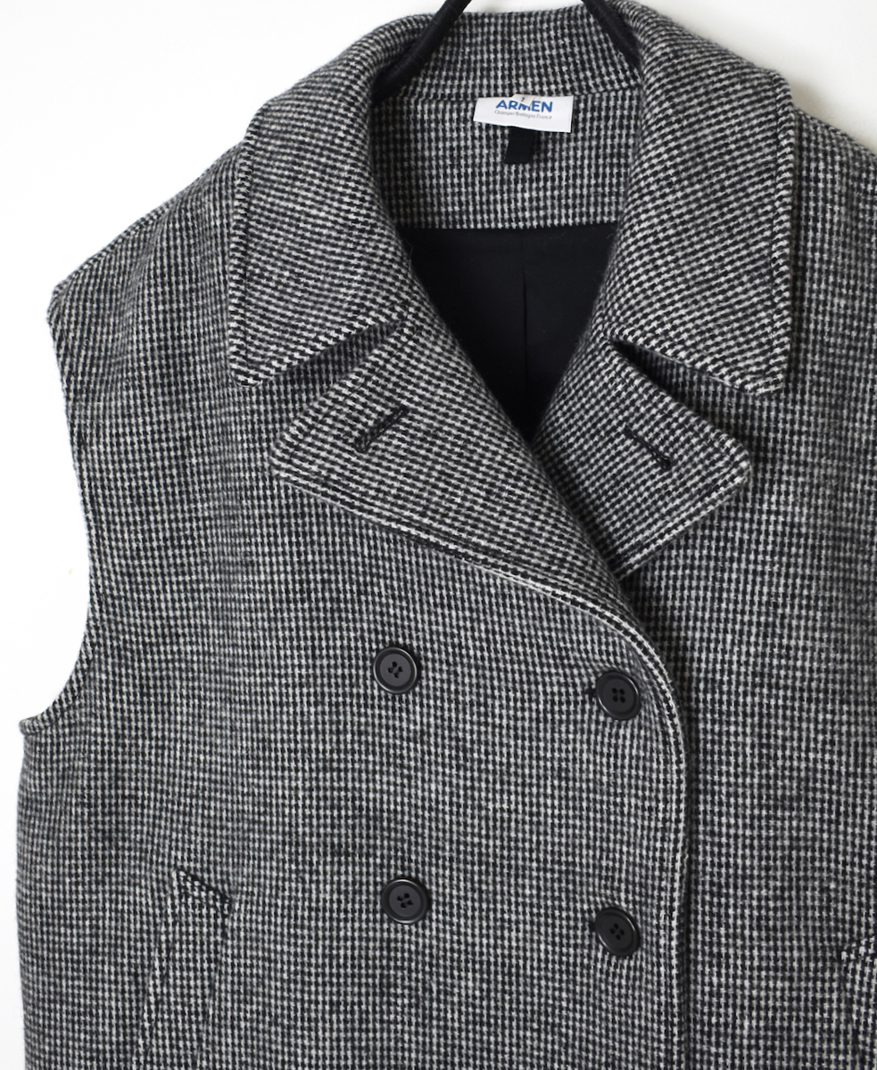 PNAM2461S(ベスト) MELTON DOUBLE BRESTED VEST WITH LINING│