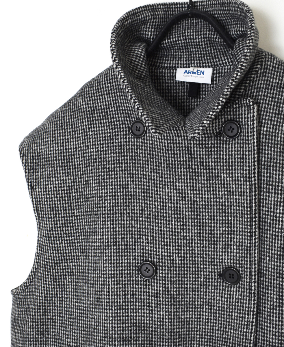PNAM2461S(ベスト) MELTON DOUBLE BRESTED VEST WITH LINING