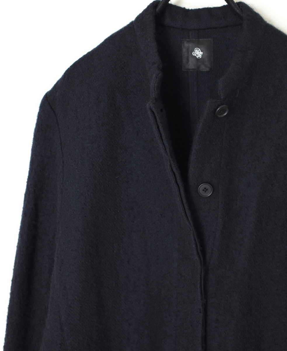 NMDS24551(ジャケット) WOOL COTTON SMALL HERRINGBONE STAND COLLAR FLY FRONT JACKET
