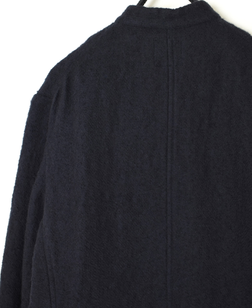 NMDS24551(ジャケット) WOOL COTTON SMALL HERRINGBONE STAND COLLAR FLY FRONT JACKET