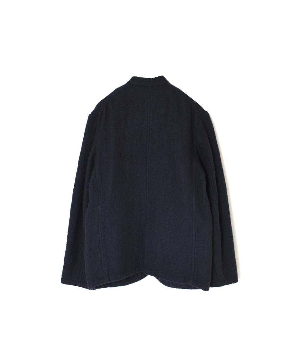 NMDS24551(ジャケット) WOOL COTTON SMALL HERRINGBONE STAND COLLAR FLY FRONT JACKET
