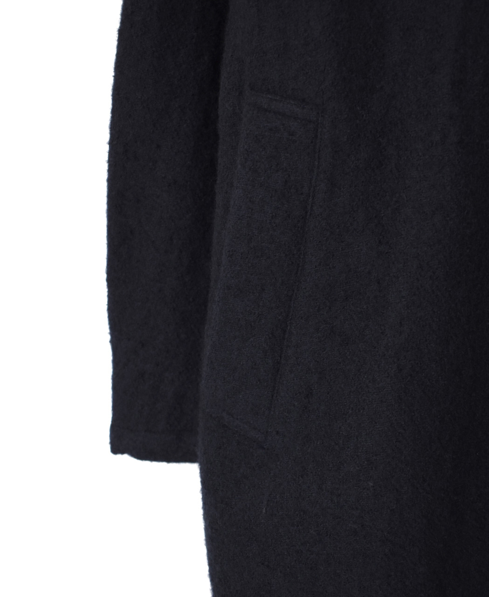 ⚫︎NMDS24552(コート) WOOL COTTON SMALL HERRINGBONE STAND COLLAR FLY FRONT COAT