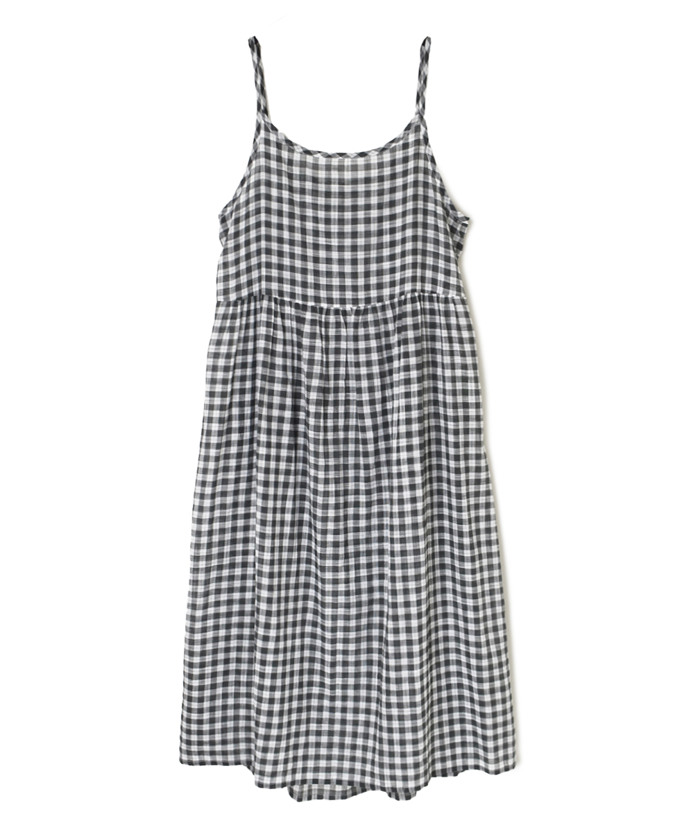 NSL24025 (ワンピース) COTTON FANCY GINGHAM CHECK 2WAY CAMISOLE DRESS