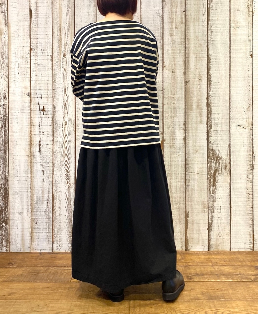 INAM2475PD(スカート) 40s POPLIN OVER DYED GATHERED SKIRT│