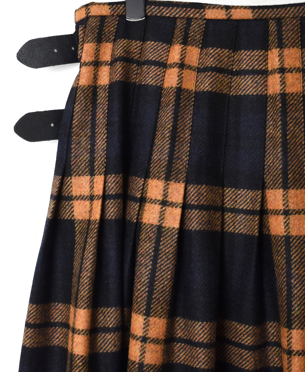 NOD1173 (スカート) LOW WAIST PLEATS WRAP SKIRT LENGTH 80cm