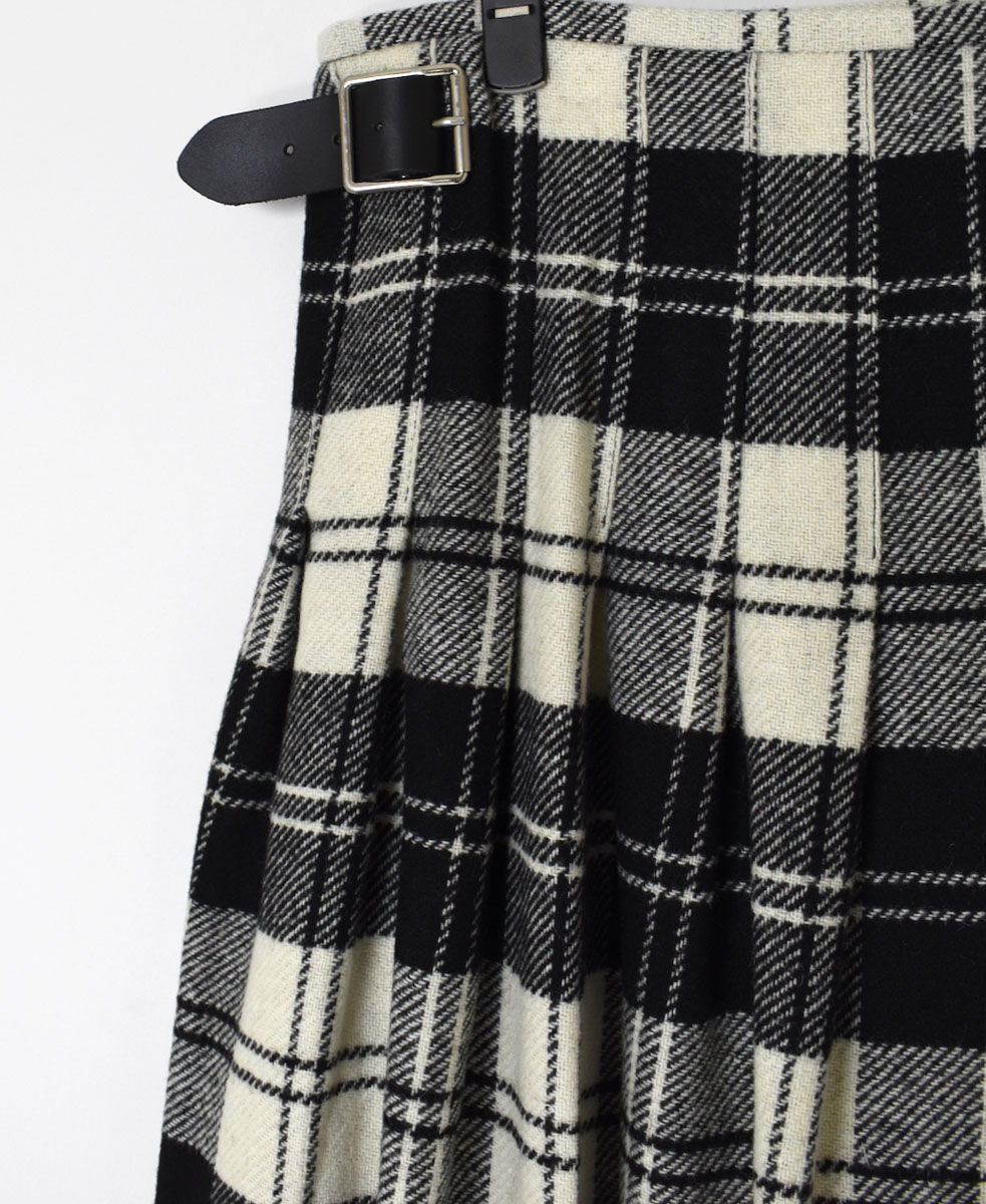 NOD1173 (スカート) LOW WAIST PLEATS WRAP SKIRT LENGTH 80cm