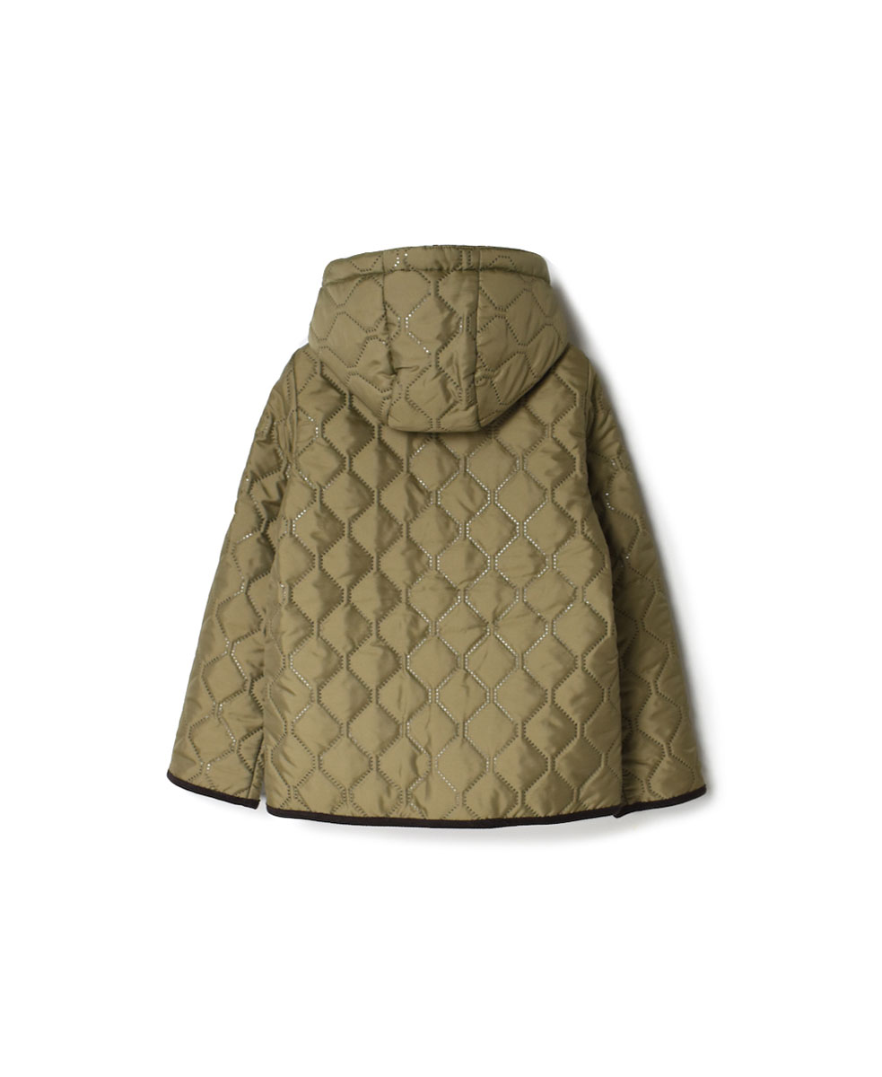 NAM1752 (ジャケット) POLYxFLEECE HEAT QUILT REVERSIBLE HIGH COLLAR HOODED JACKET