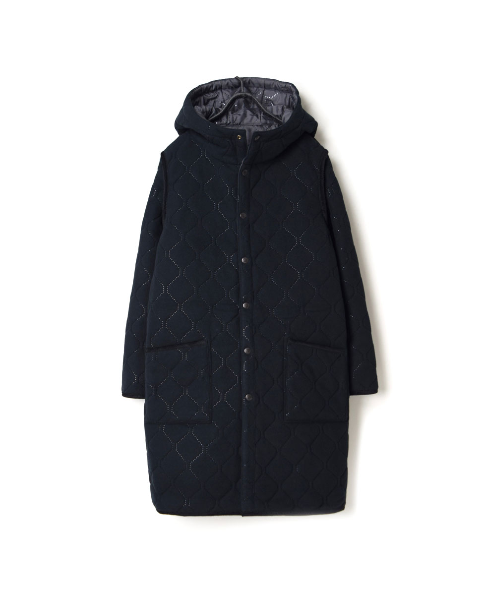NAM1753 (コート) POLYxFLEECE HEAT QUILT REVERSIBLE HOODED COAT