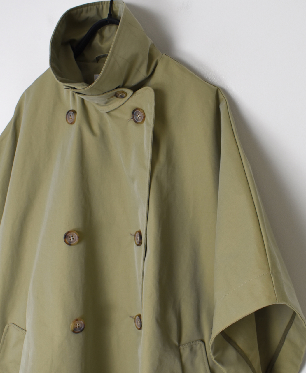 NMPA2451GV(ケープ) GABARDINE COTTON DOUBLE BREASTED CAPE