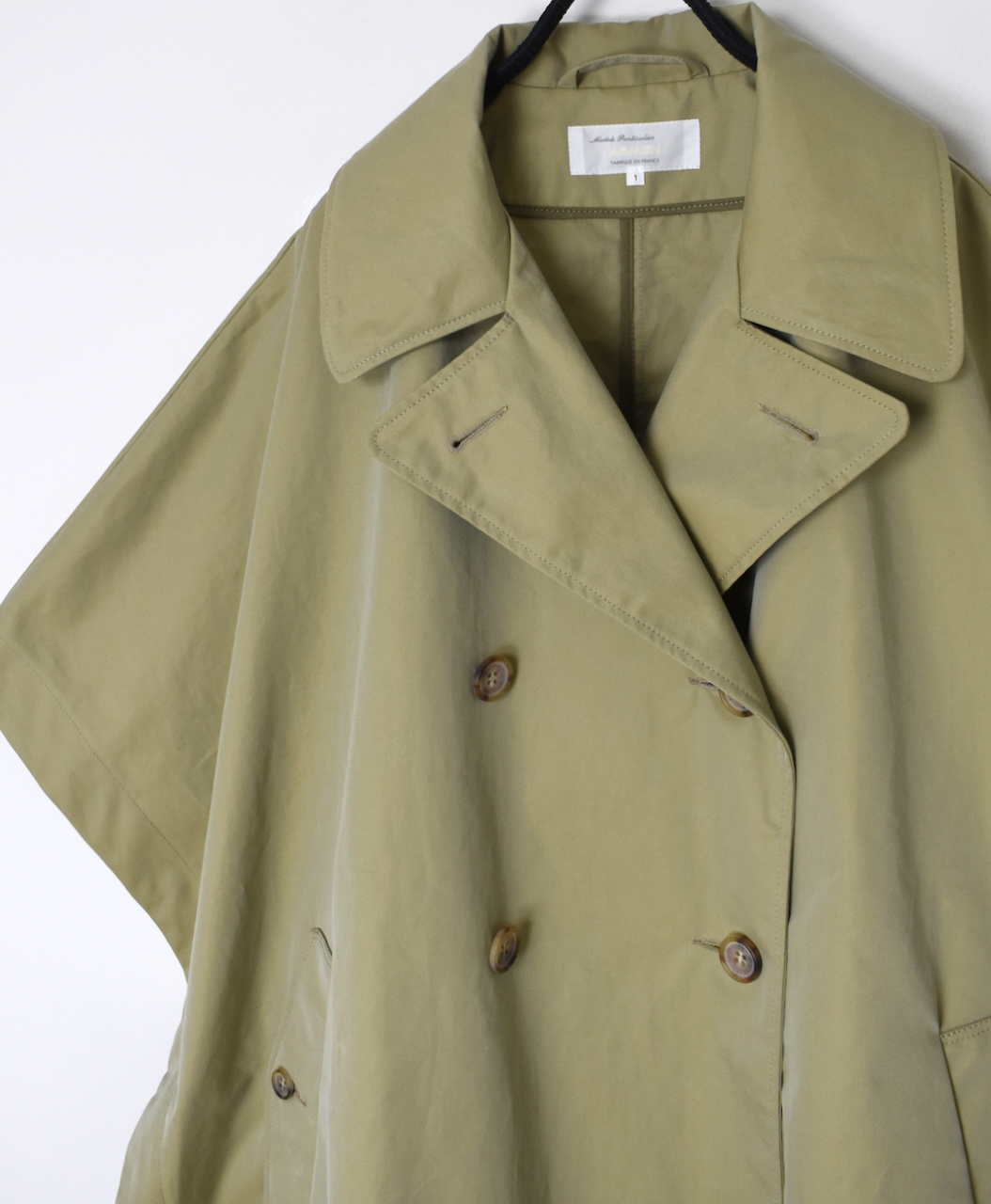 NMPA2451GV(ケープ) GABARDINE COTTON DOUBLE BREASTED CAPE