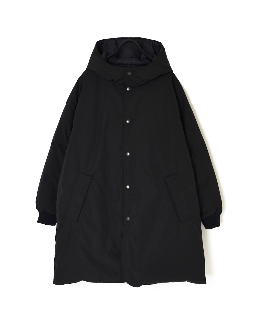 NAM2463 (コート) POLY×COTTON REVERSIBLE DOWN SNAP FRONT HOODED MIDI COAT