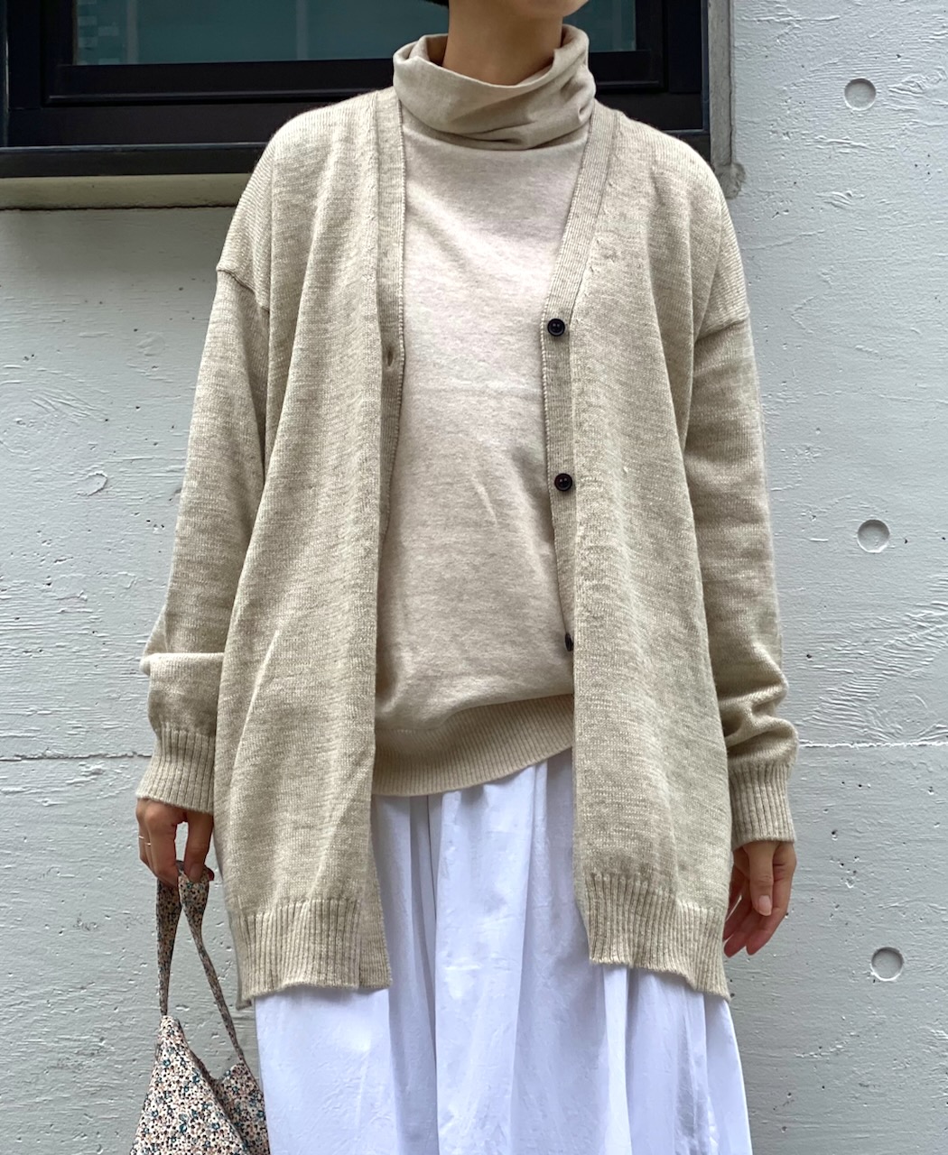 GNSL24541(ニット) 14GG 2PLY PLAIN STITCH COTTON WOOL CASHMERE TURTLE NECK PULLOVER