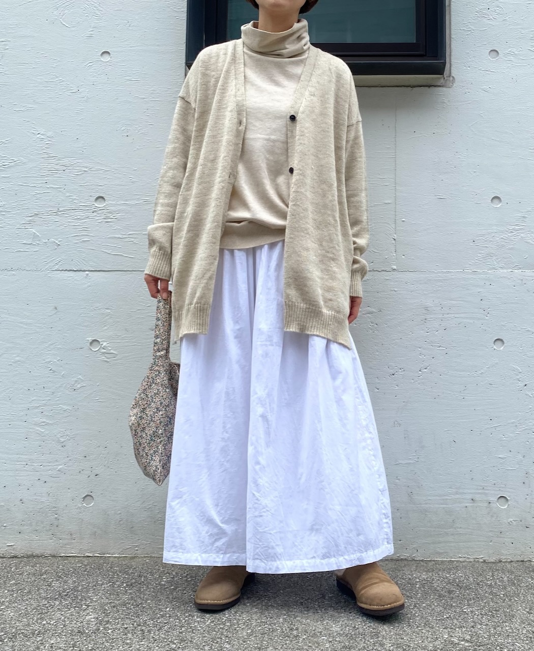 GNSL24541(ニット) 14GG 2PLY PLAIN STITCH COTTON WOOL CASHMERE TURTLE NECK PULLOVER