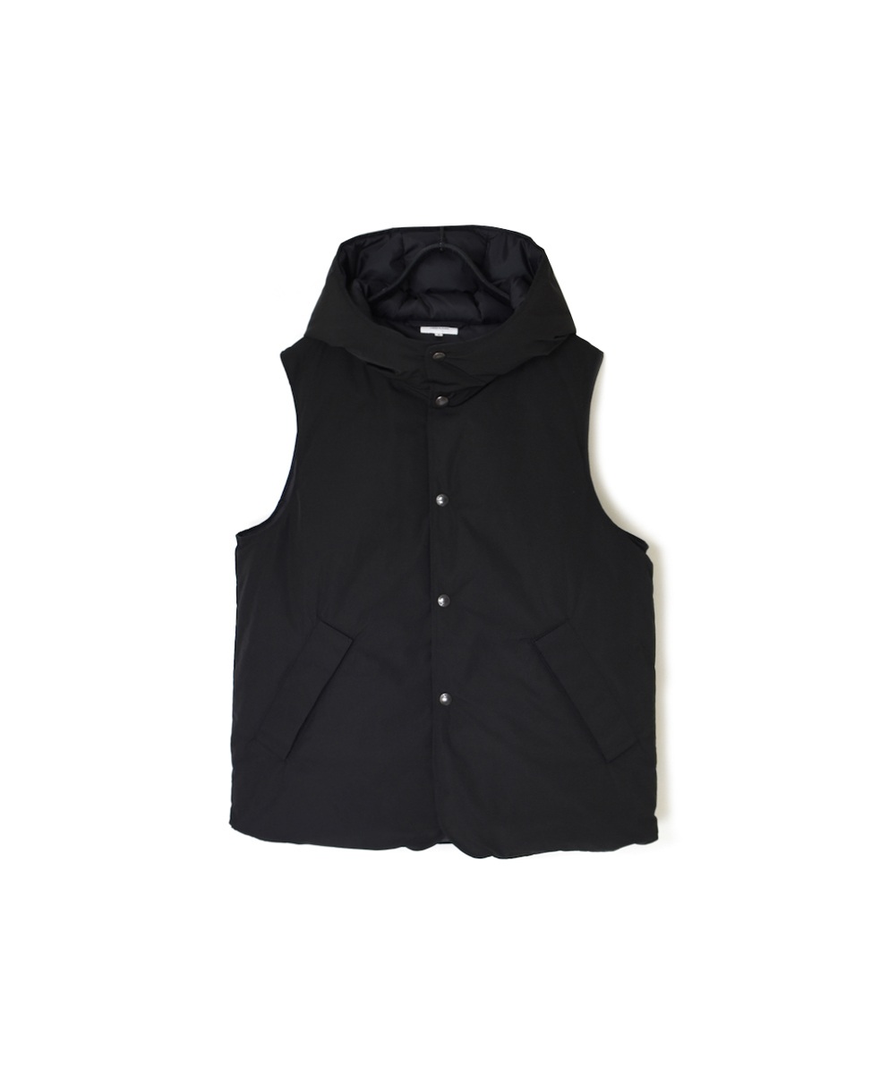 NAM2461(ベスト) POLY×COTTON REVERSIBLE DOWN SNAP FRONT HOODED VEST