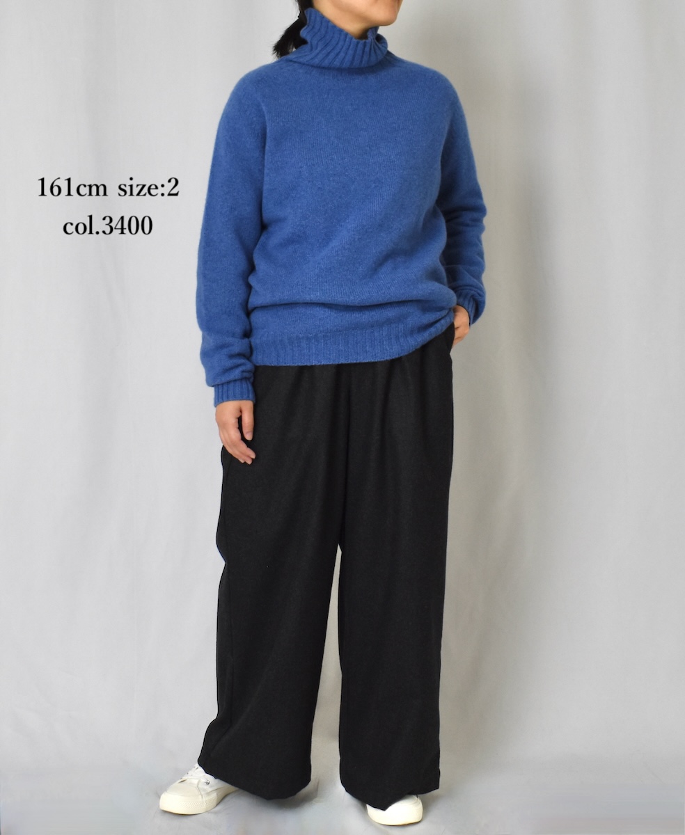JNAMP1651 (ニット) GEELONG LAMBSWOOL POLO NECK SADDLE