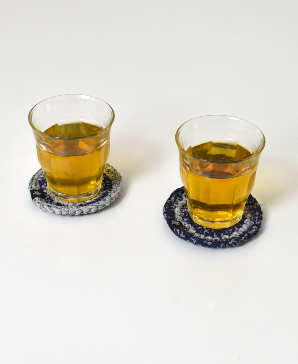 ●ZMD0404(コースター) COTTON  BLOCK PRINT COASTER (2SET)