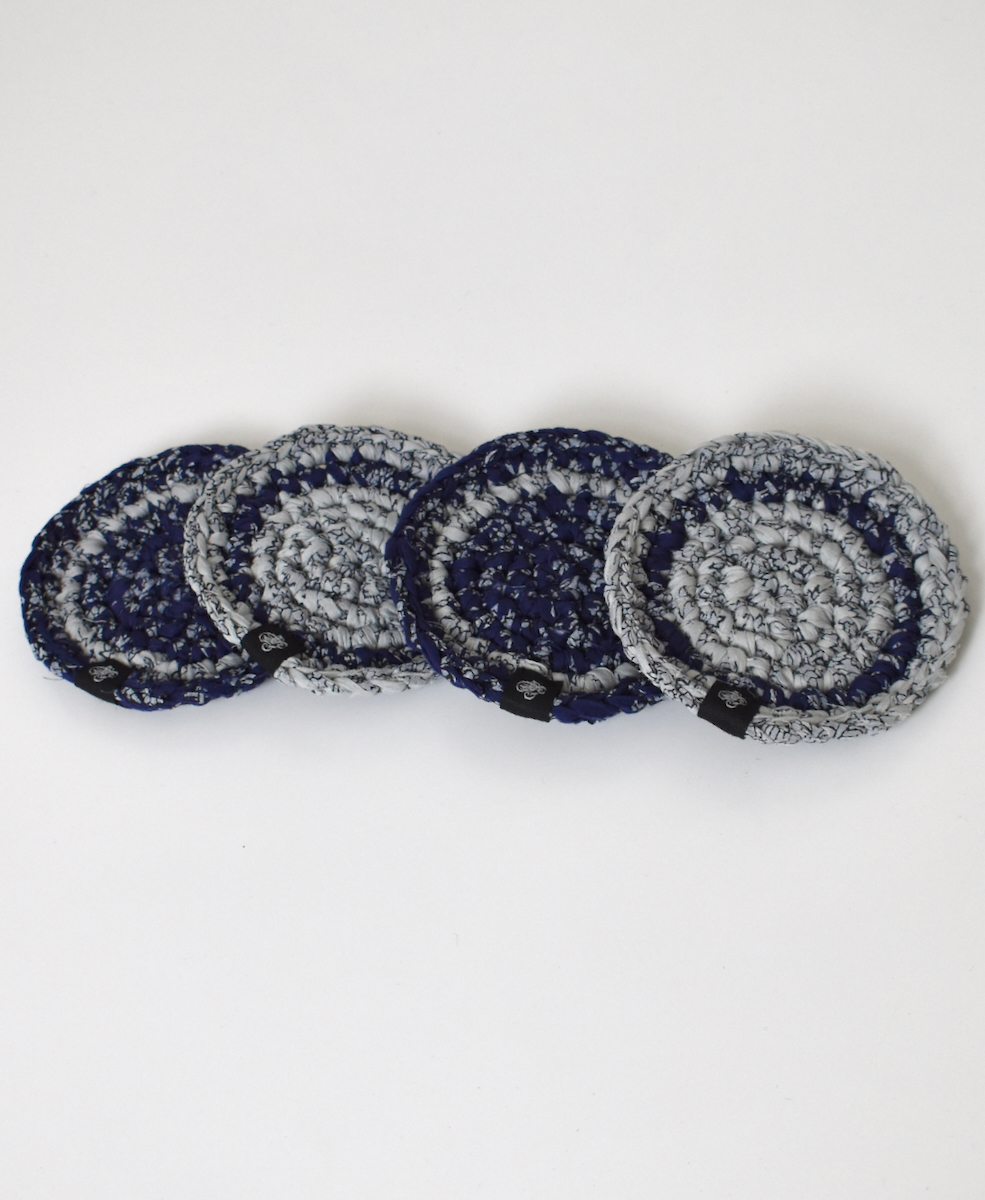 ●ZMD0404(コースター) COTTON  BLOCK PRINT COASTER (2SET)