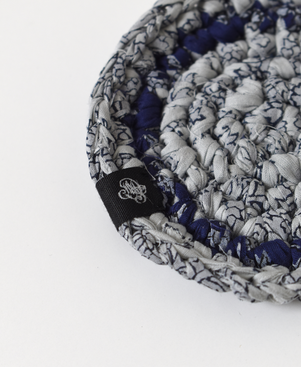 ●ZMD0404(コースター) COTTON  BLOCK PRINT COASTER (2SET)