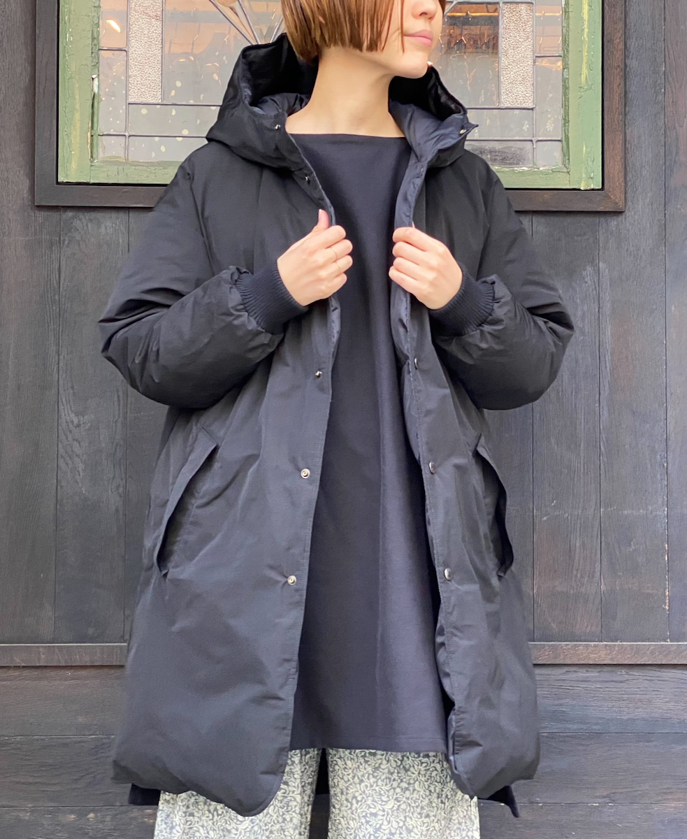NAM2463 (コート) POLY×COTTON REVERSIBLE DOWN SNAP FRONT HOODED MIDI COAT