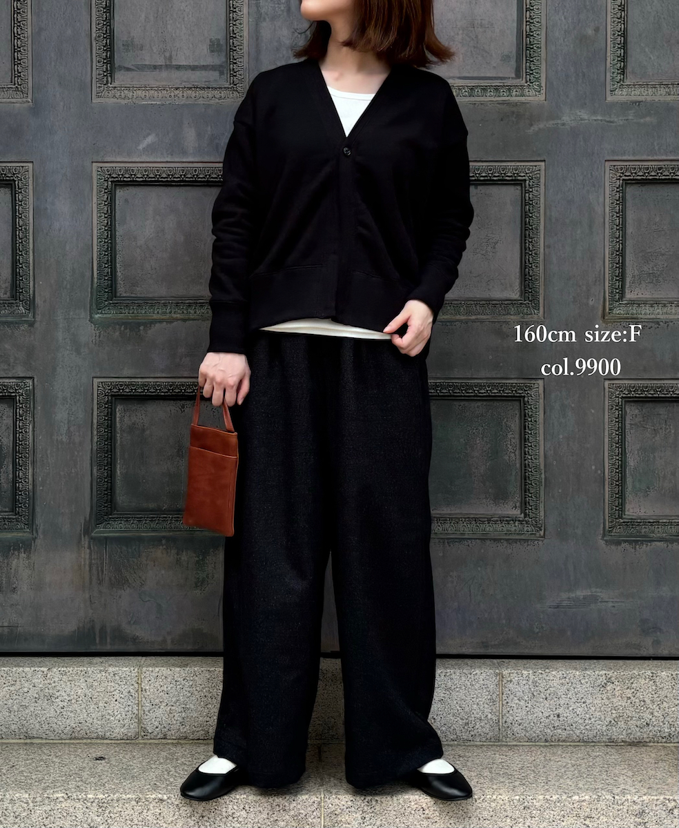 GNSL24553(カーディガン) FRENCH TERRY V-NECK 1BUTTON CARDIGAN