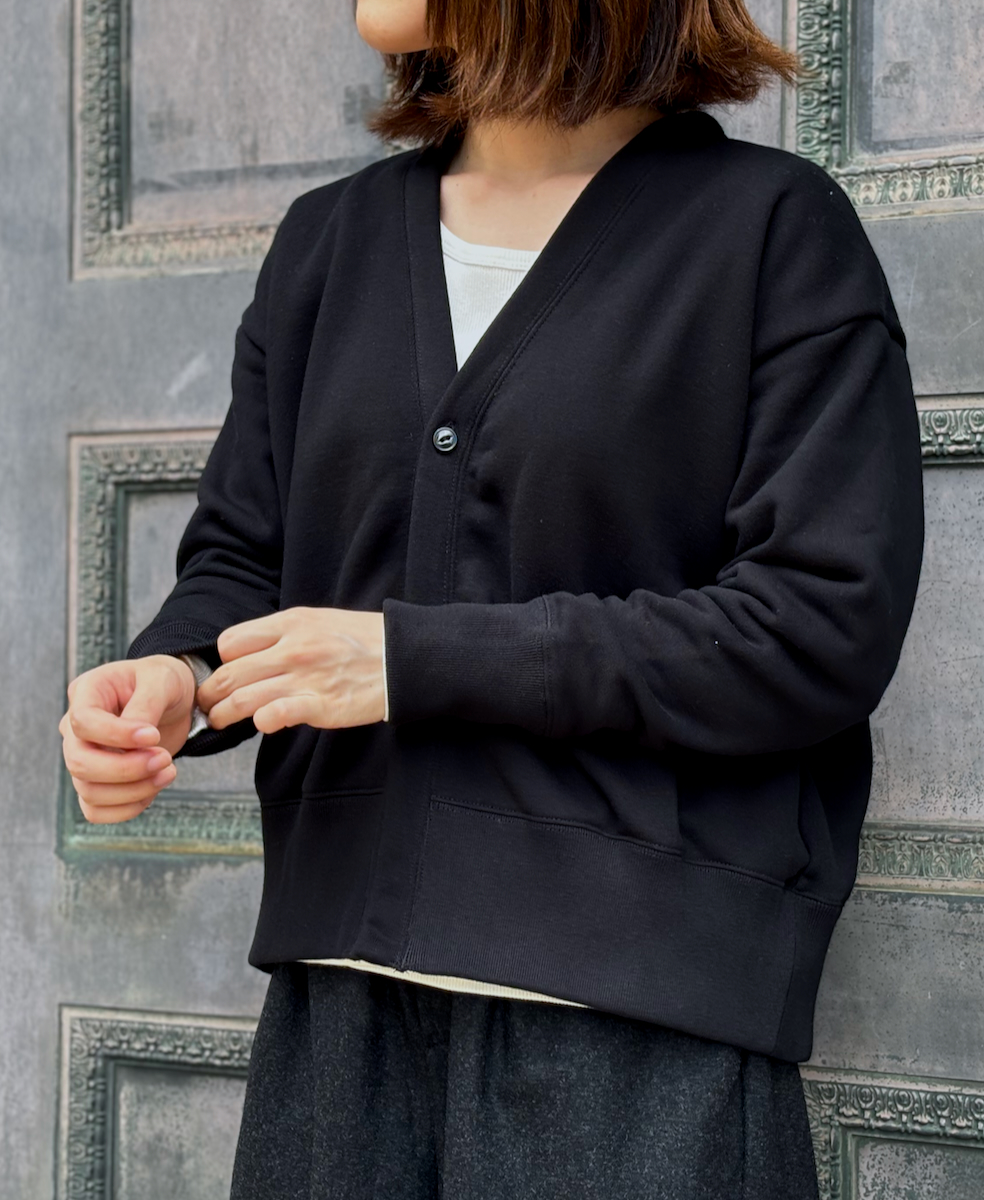 GNSL24553(カーディガン) FRENCH TERRY V-NECK 1BUTTON CARDIGAN