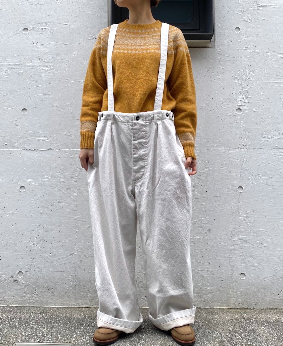 NJT1661(ニット) SHETLAND WOOL NORDIC HEAVY BRUSH CREW-NECK PULLOVER