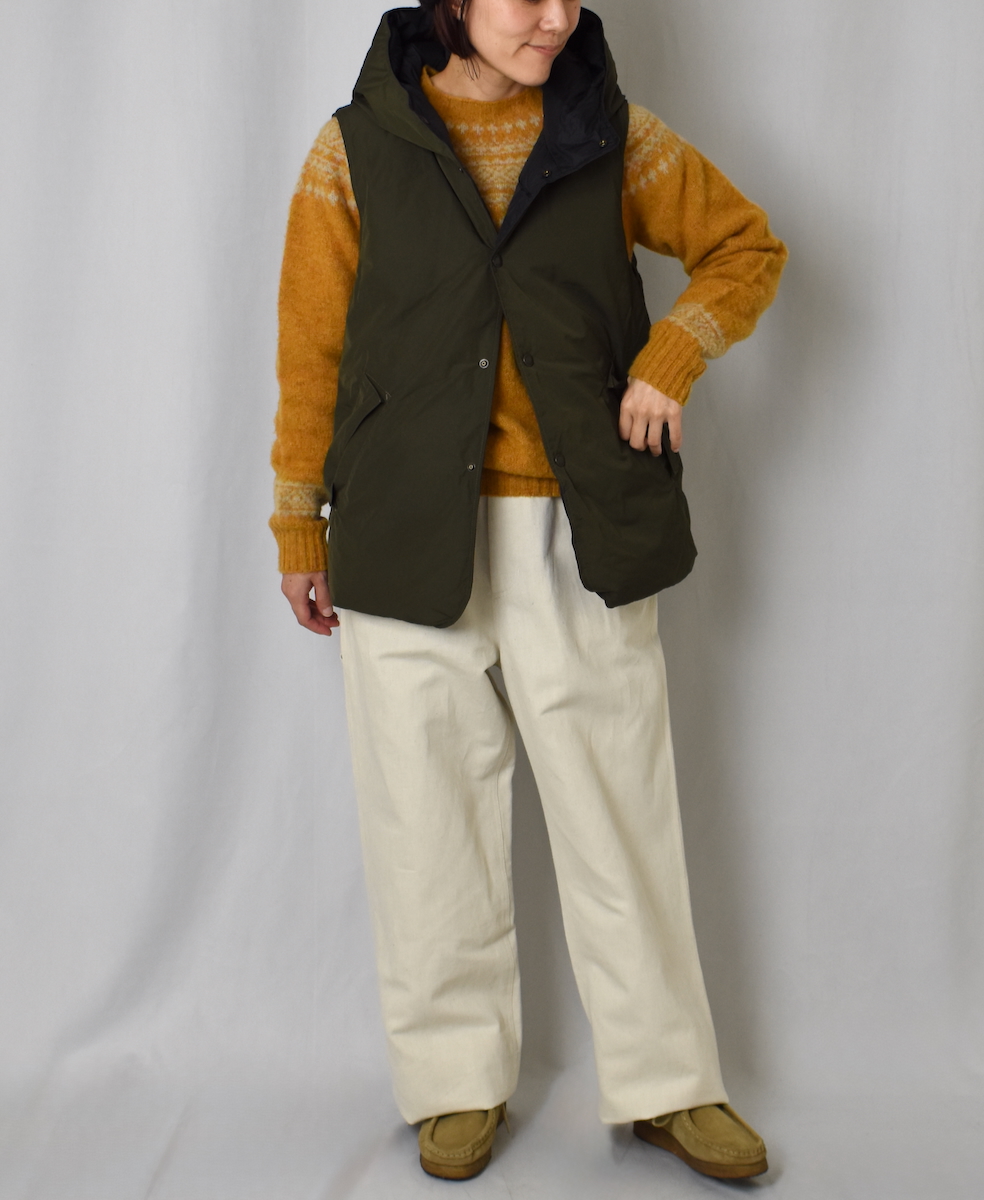 NJT1661(ニット) SHETLAND WOOL NORDIC HEAVY BRUSH CREW-NECK PULLOVER