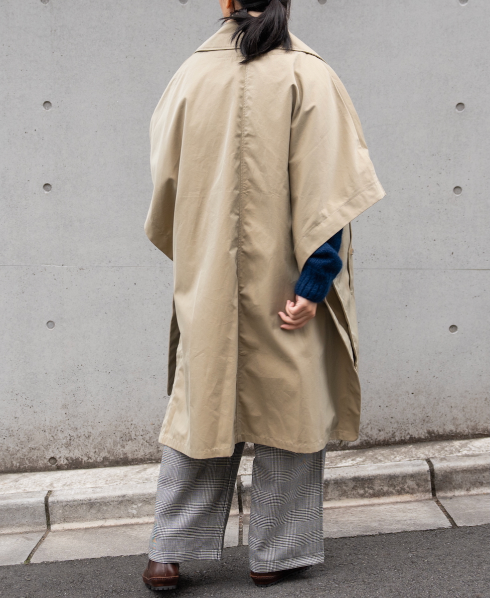 NMPA2451GV(ケープ) GABARDINE COTTON DOUBLE BREASTED CAPE