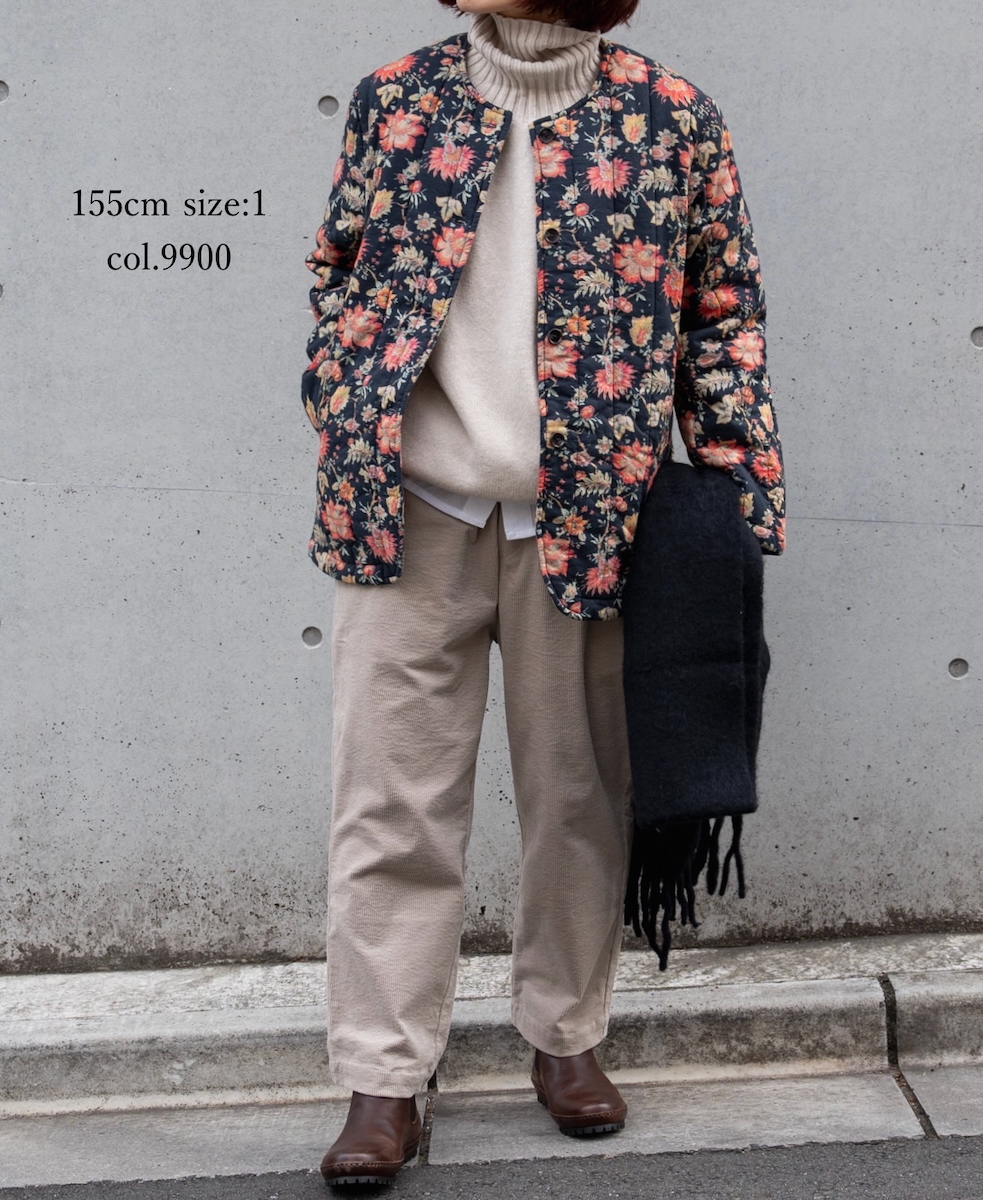 INSL24731(ジャケット) 60s CAMBRIC FLOWER PRINT NO COLLAR JACKET