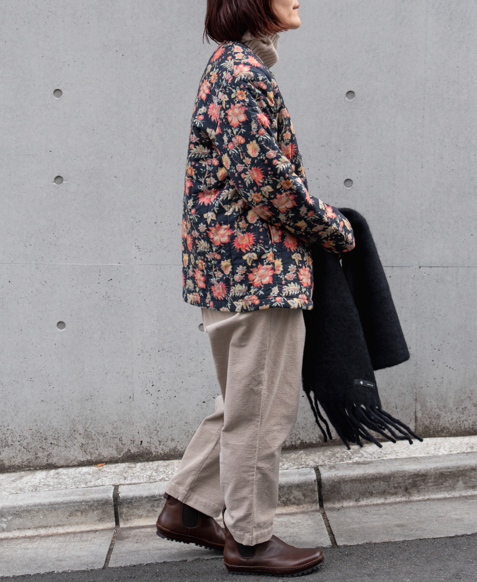 INSL24731(ジャケット) 60s CAMBRIC FLOWER PRINT NO COLLAR JACKET