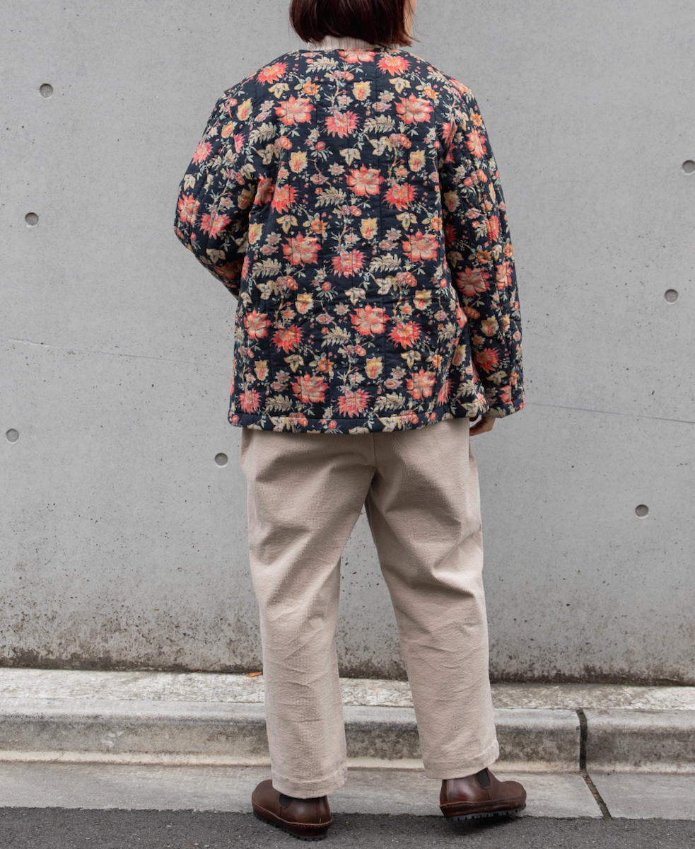 INSL24731(ジャケット) 60s CAMBRIC FLOWER PRINT NO COLLAR JACKET