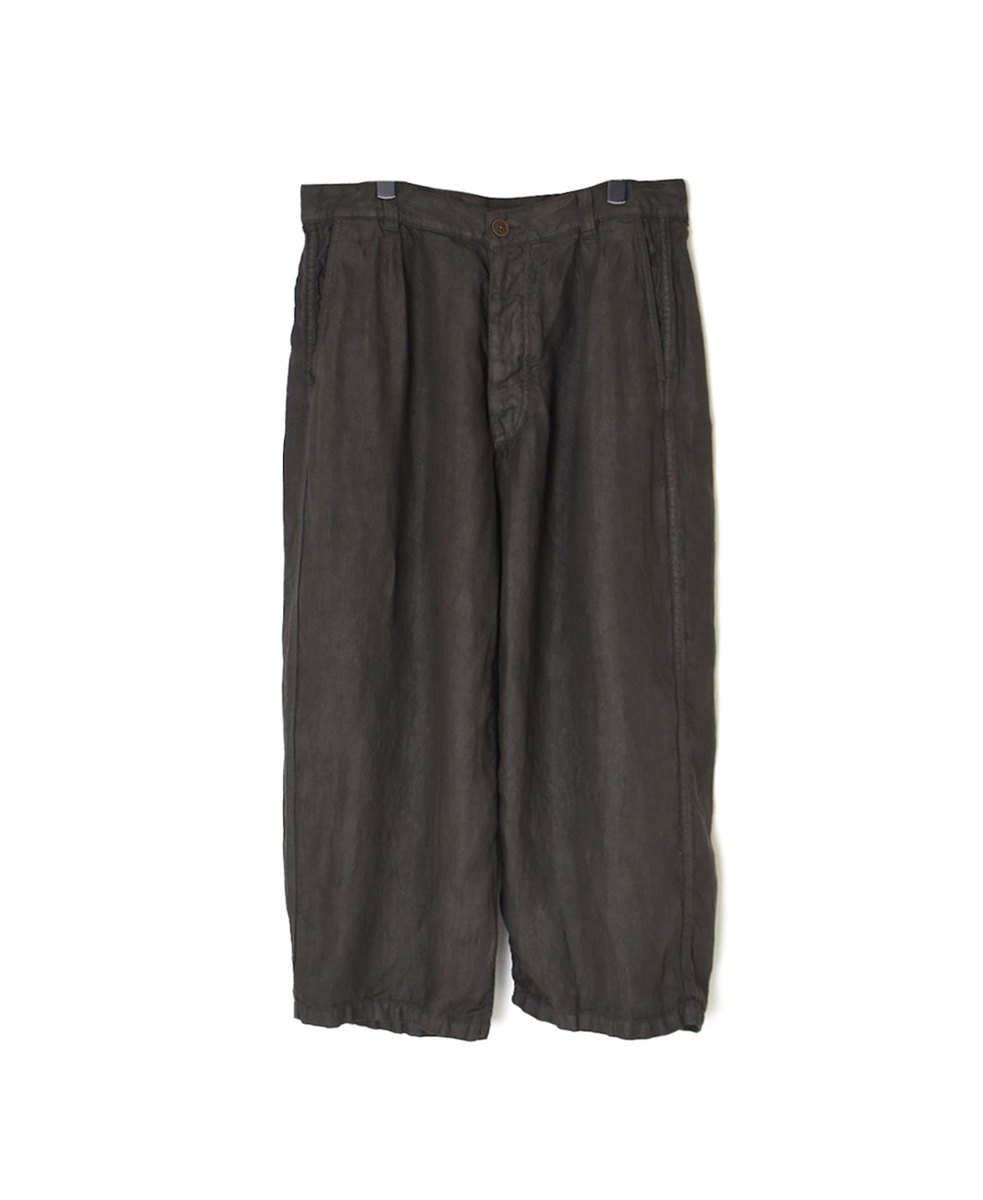 NAM1811LH (パンツ) LINEN HERRINGBONE (OVERDYE) ONE-TUCK CROPPED PANTS