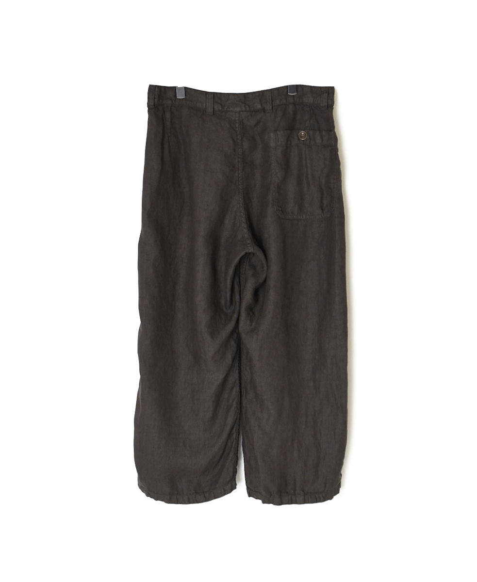 NAM1811LH (パンツ) LINEN HERRINGBONE (OVERDYE) ONE-TUCK CROPPED PANTS