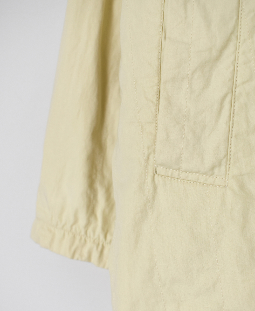 NMDS24631W(コート) 40s ORGANIC POPLIN RAGLAN SHORT COAT WITH VERTICAL STITCH