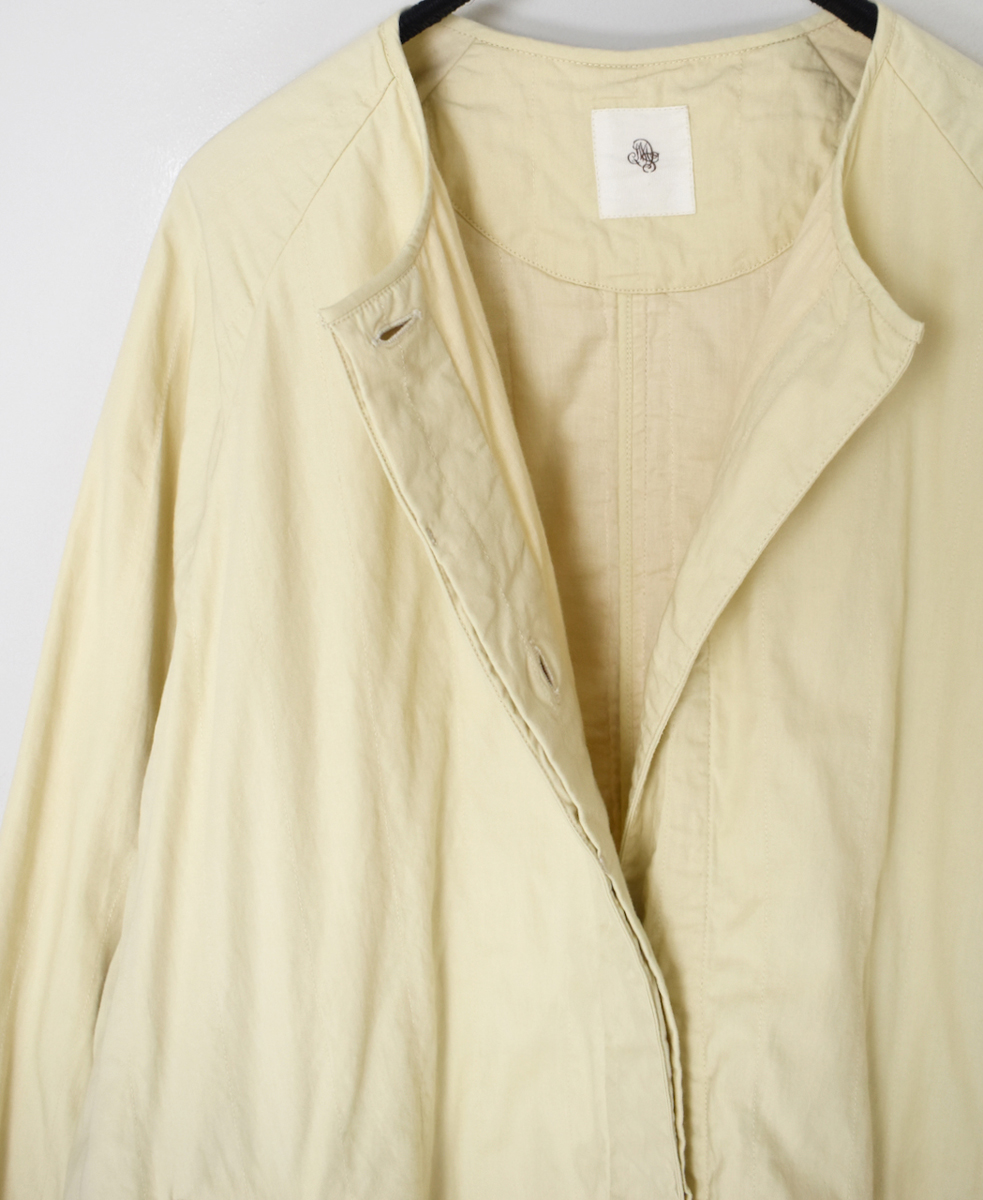 NMDS24631W(コート) 40s ORGANIC POPLIN RAGLAN SHORT COAT WITH VERTICAL STITCH