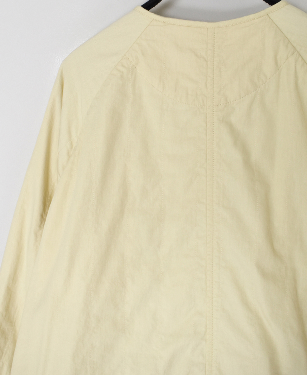 NMDS24631W(コート) 40s ORGANIC POPLIN RAGLAN SHORT COAT WITH VERTICAL STITCH