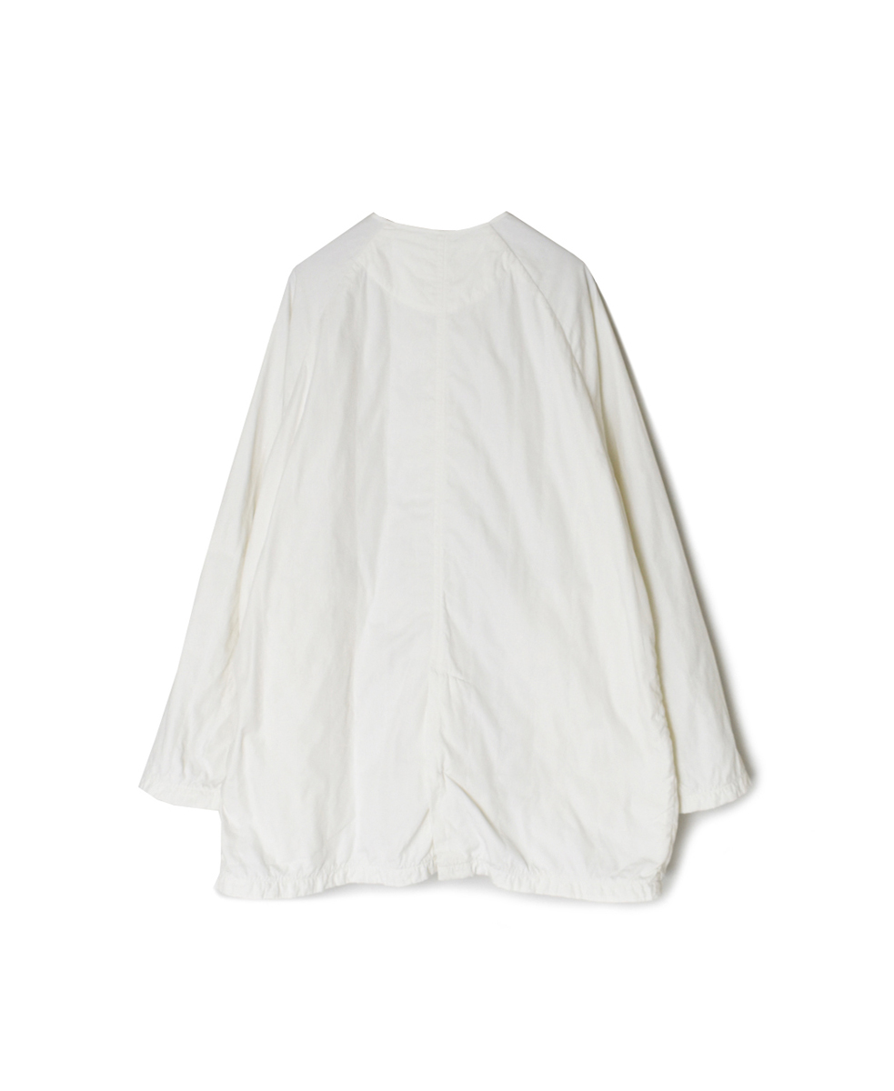 NMDS24631W(コート) 40s ORGANIC POPLIN RAGLAN SHORT COAT WITH VERTICAL STITCH