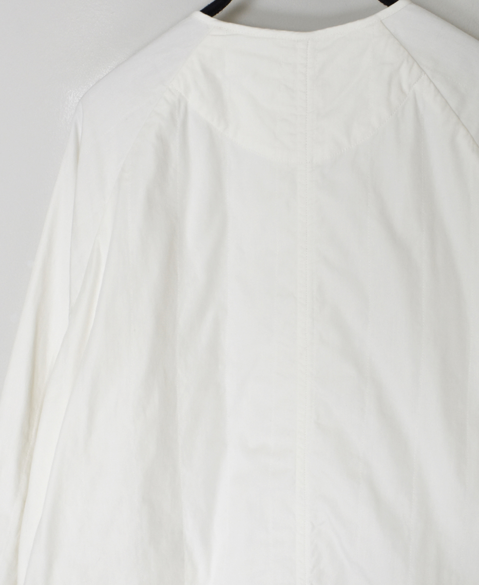 NMDS24631W(コート) 40s ORGANIC POPLIN RAGLAN SHORT COAT WITH VERTICAL STITCH