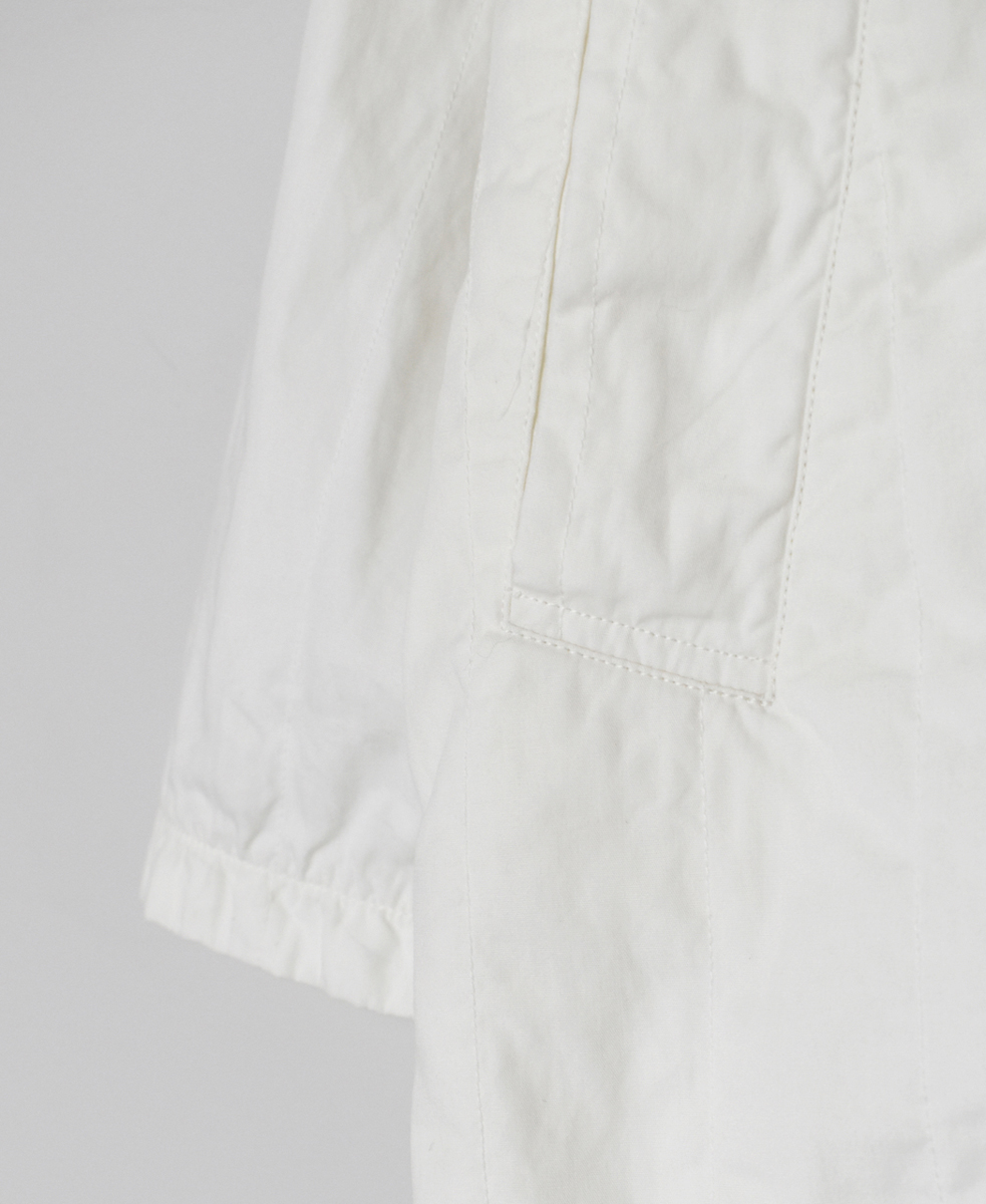 NMDS24631W(コート) 40s ORGANIC POPLIN RAGLAN SHORT COAT WITH VERTICAL STITCH