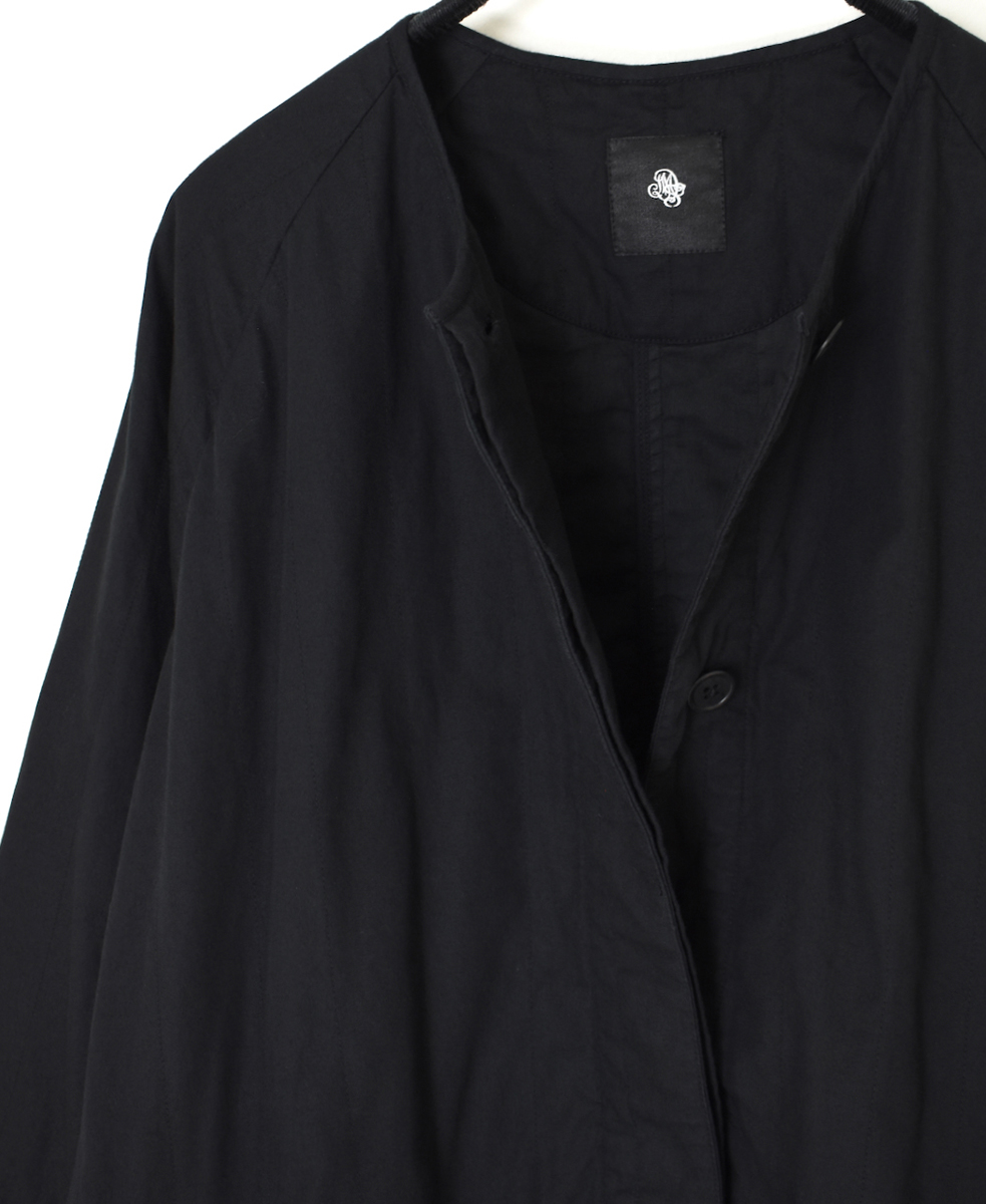 NMDS24631W(コート) 40s ORGANIC POPLIN RAGLAN SHORT COAT WITH VERTICAL STITCH