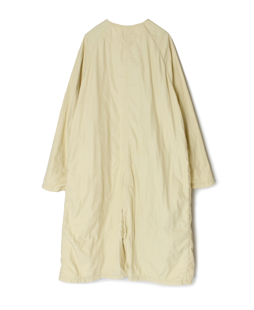 NMDS24632W(コート) 40s ORGANIC POPLIN RAGLAN COAT WITH VERTICAL STITCH