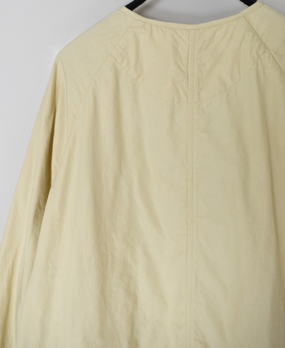 NMDS24632W(コート) 40s ORGANIC POPLIN RAGLAN COAT WITH VERTICAL STITCH