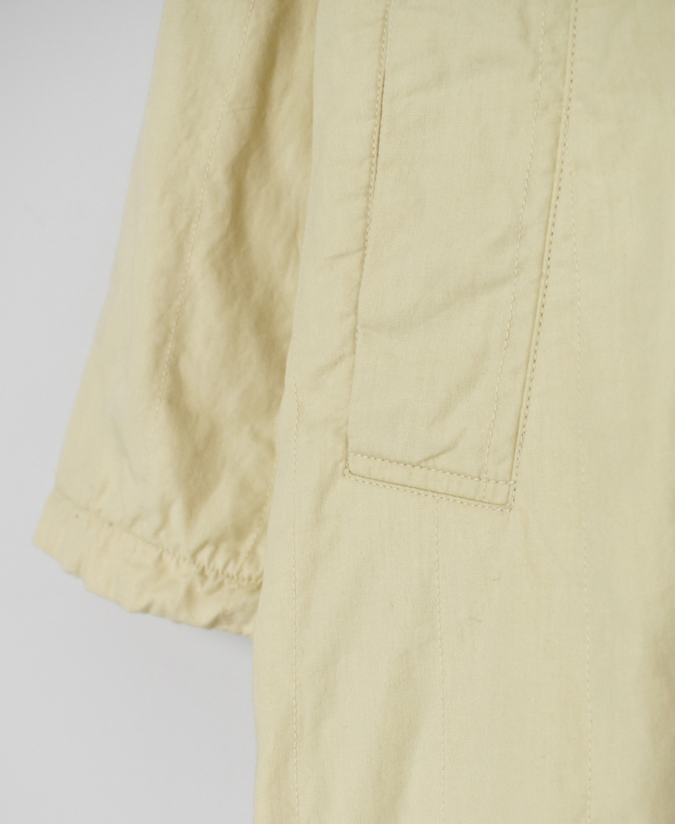 NMDS24632W(コート) 40s ORGANIC POPLIN RAGLAN COAT WITH VERTICAL STITCH
